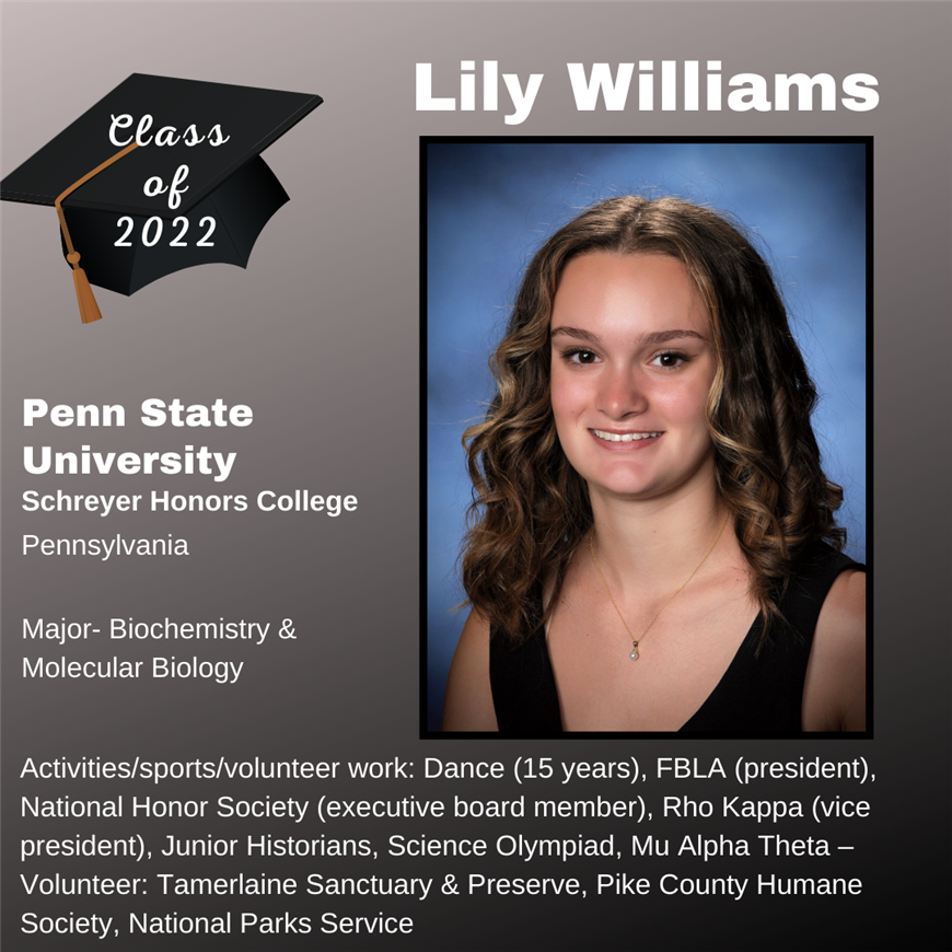 Top 25 Grad, Lily Williams
